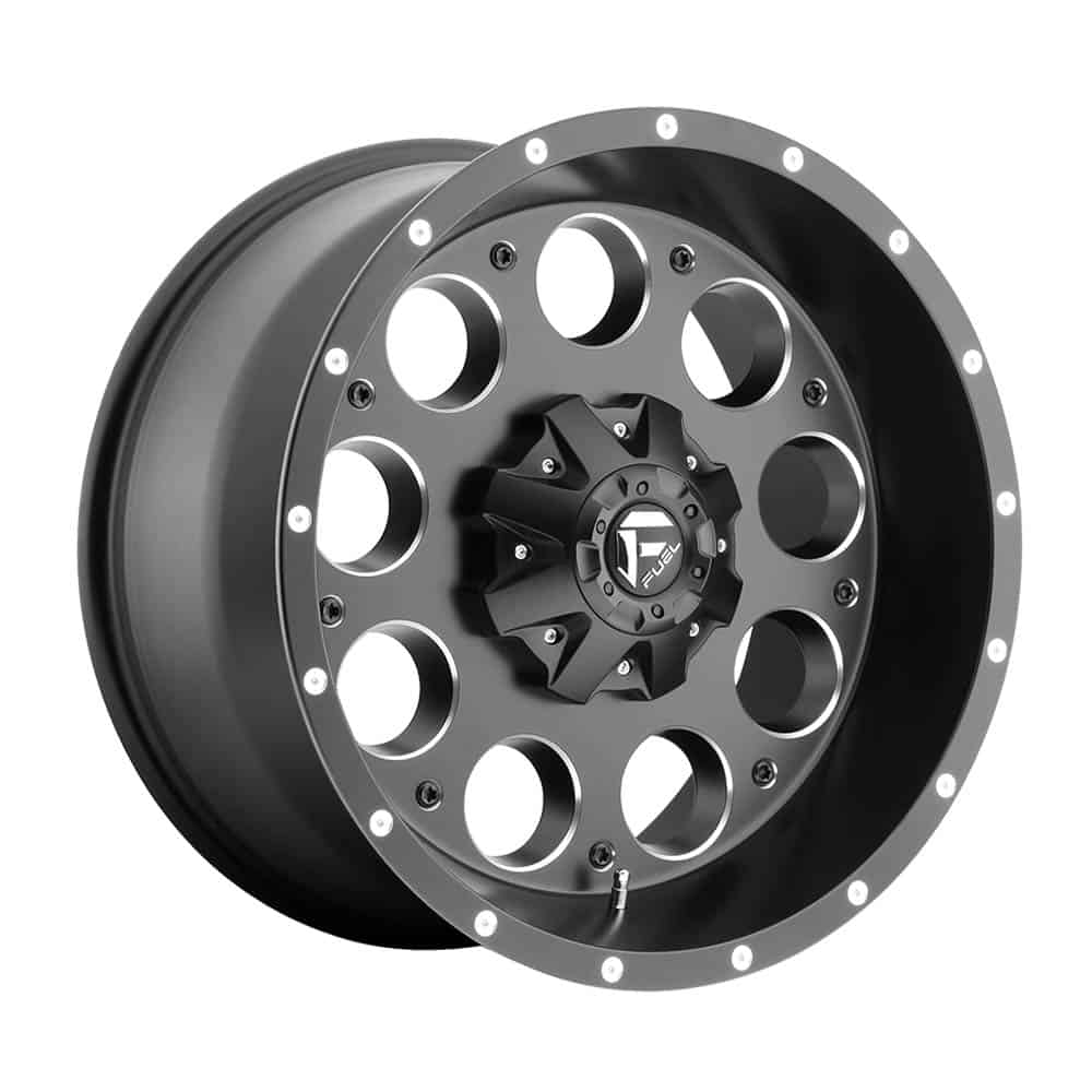 Fuel 1PC D525 REVOLVER D525 15X8 6X5.5 MT-BLK-MIL -18MM - Intensery