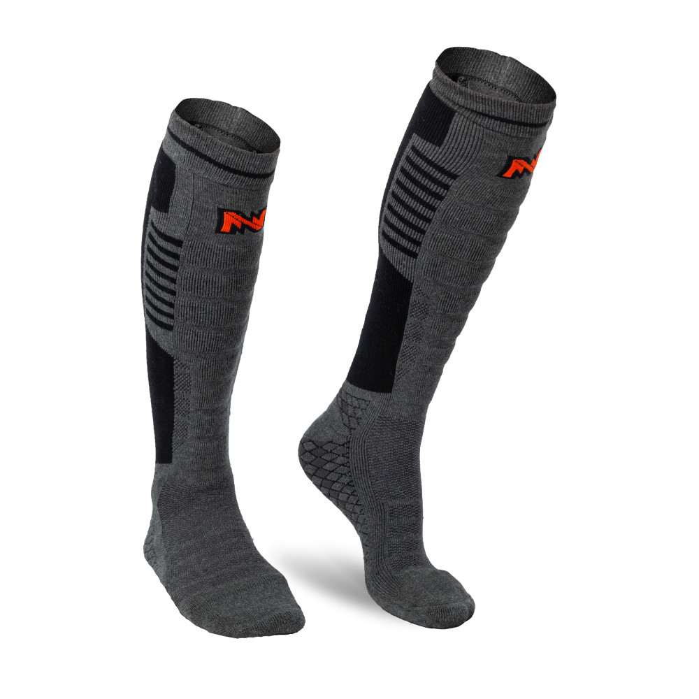 Premium Heated Socks 3.7 Volt Dark Grey Menand#8217;s Small - Intensery
