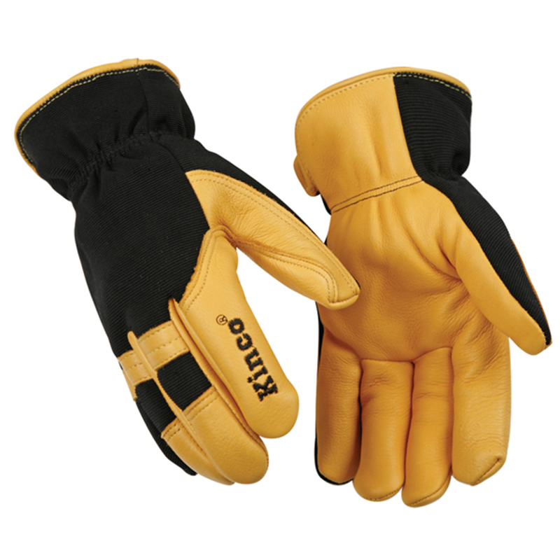 Kinco Men\u0027s Indoor/Outdoor Thermal Work Gloves Black/Yellow XL 1 pair - Intensery