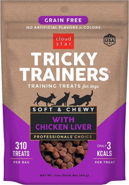 Cloud Star Tricky Trainers Chewy Liver Flavor Grain-Free Dog Treats - Intensery