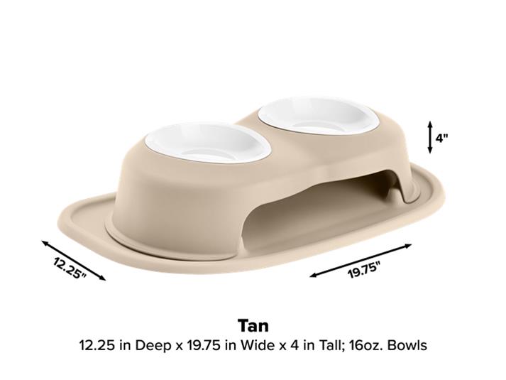 WeatherTech PDHC1604TNTN WeatherTech Double High Pet Feeding System - Intensery