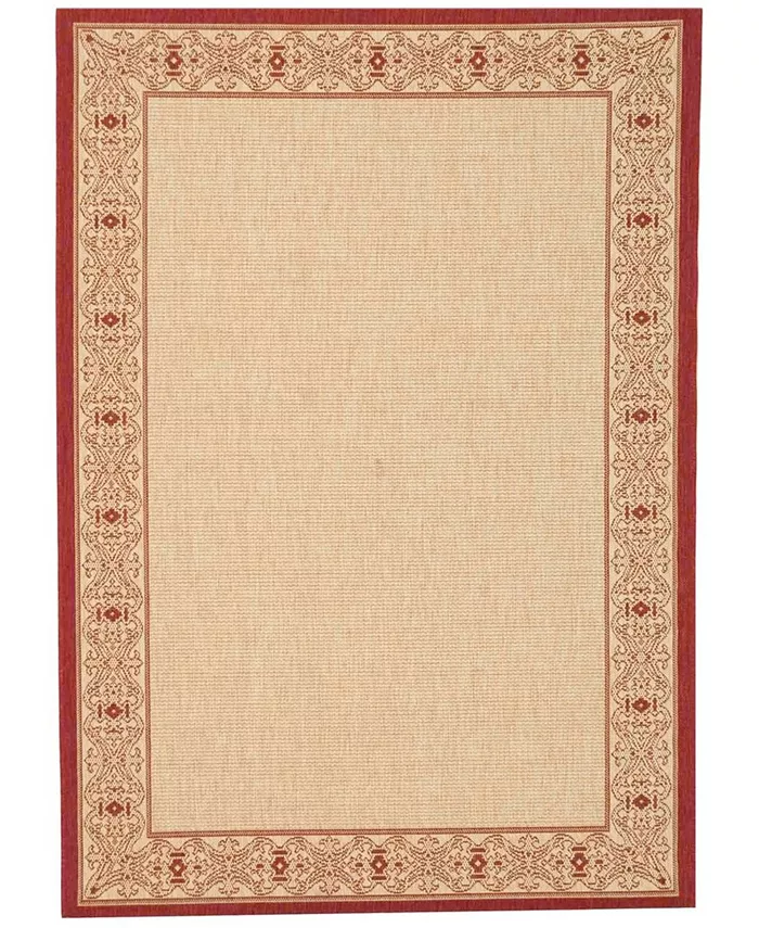 Safavieh Courtyard Natural and Red 2'3