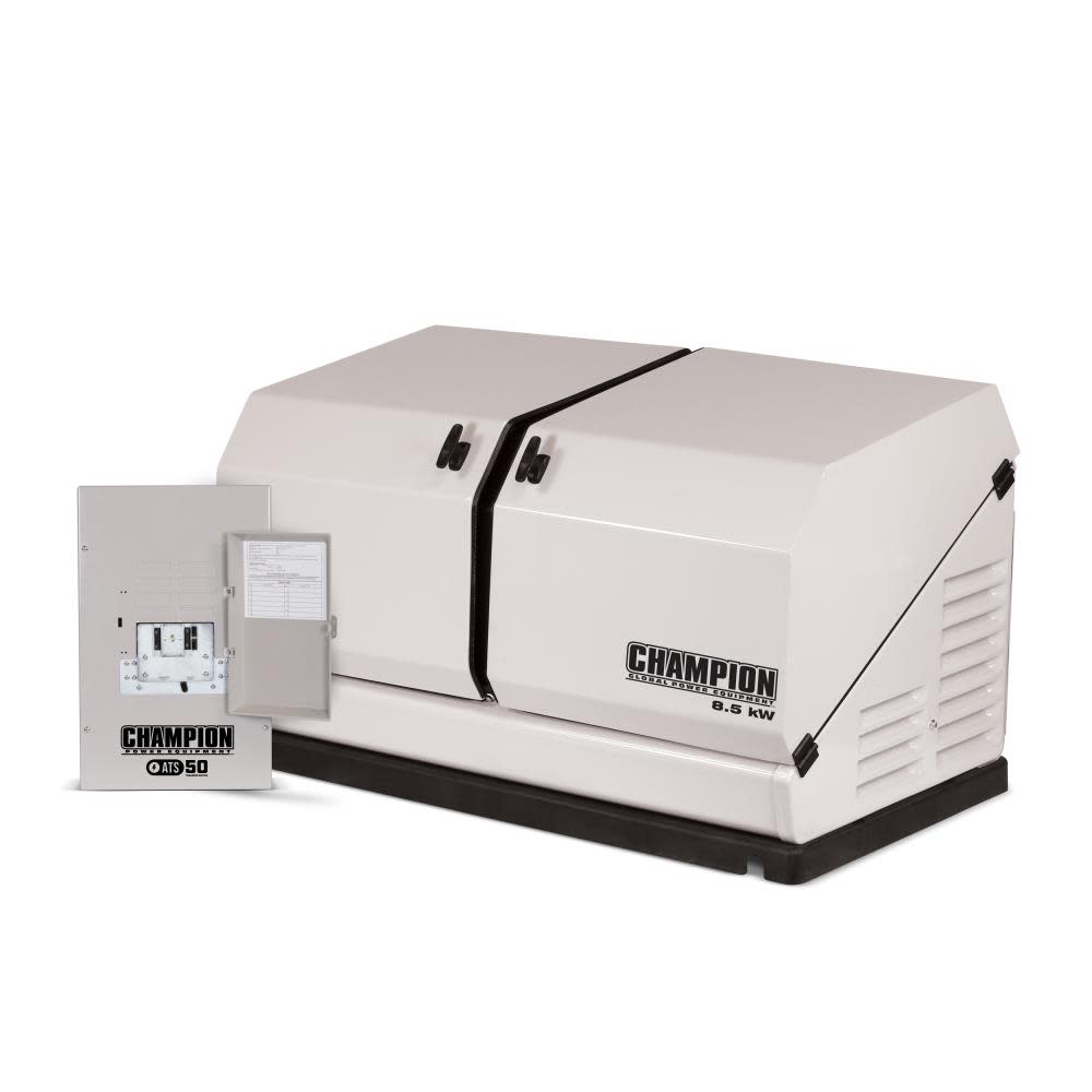 Champion 12.5kW Home Standby Generator with ATS100 Outdoor Rated Automatic Transfer Switch - Intensery