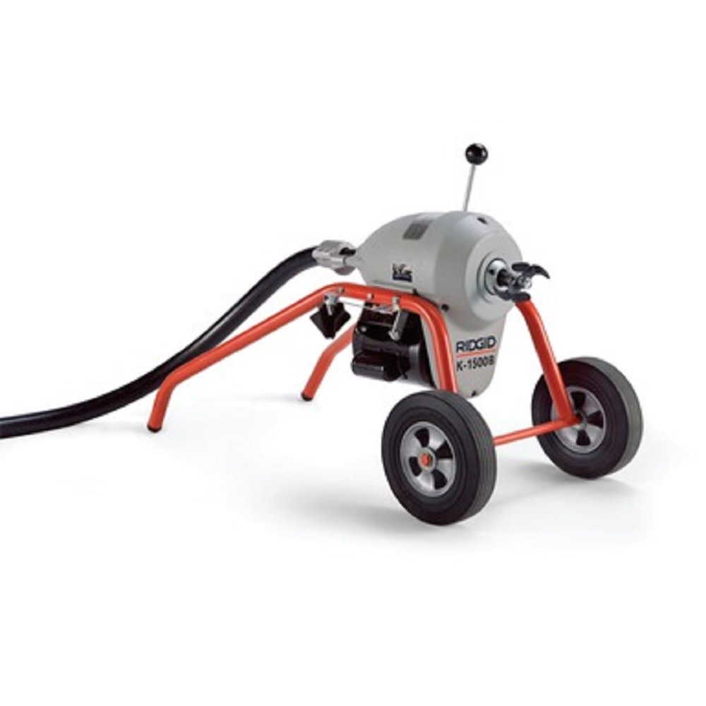 Ridgid K-1500B Sectional Machine with A-1 Mitt A-12 Pin Key Rear Guide Hose (7)C-11 Cables (2)A-8 Cable Carriers and (9)Piece Tool Set 23717 from Ridg - Intensery