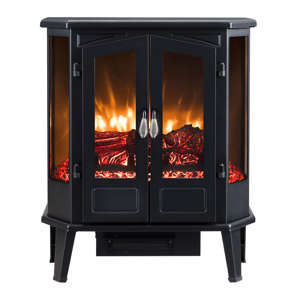 Hearthpro 25 5 Sided Infrared Electrick Stove Black Finish - Intensery