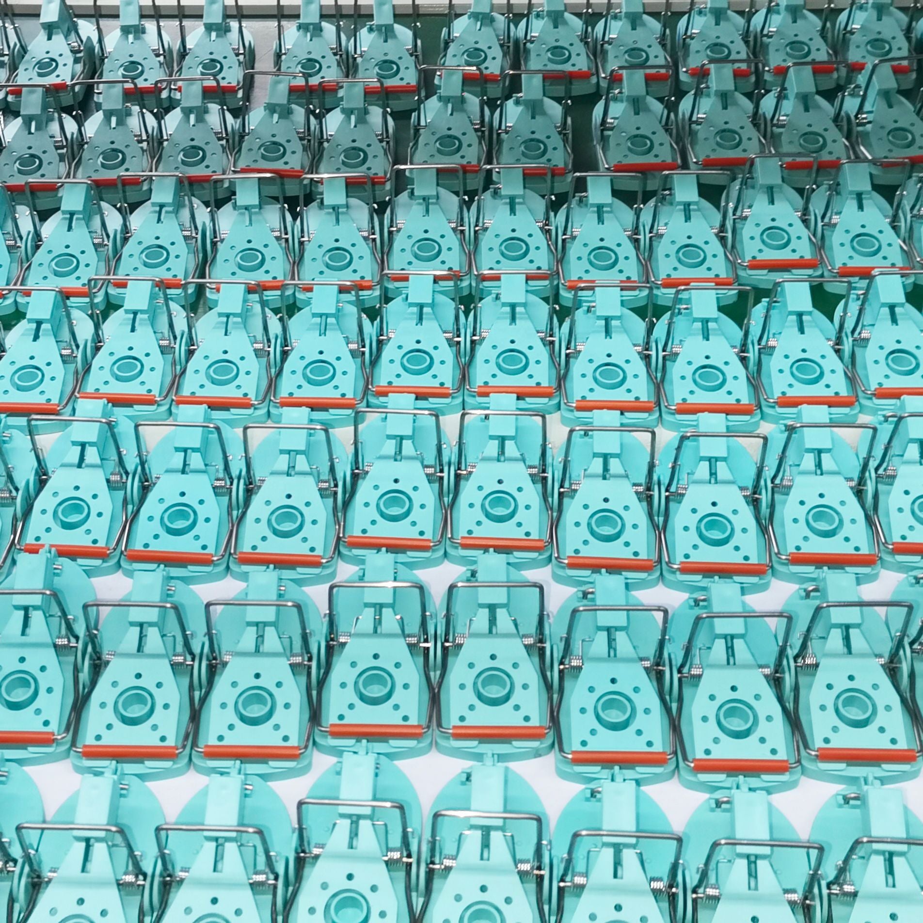 Small Color Plastic Mouse Trap CageCyan/10pack English color box - Intensery