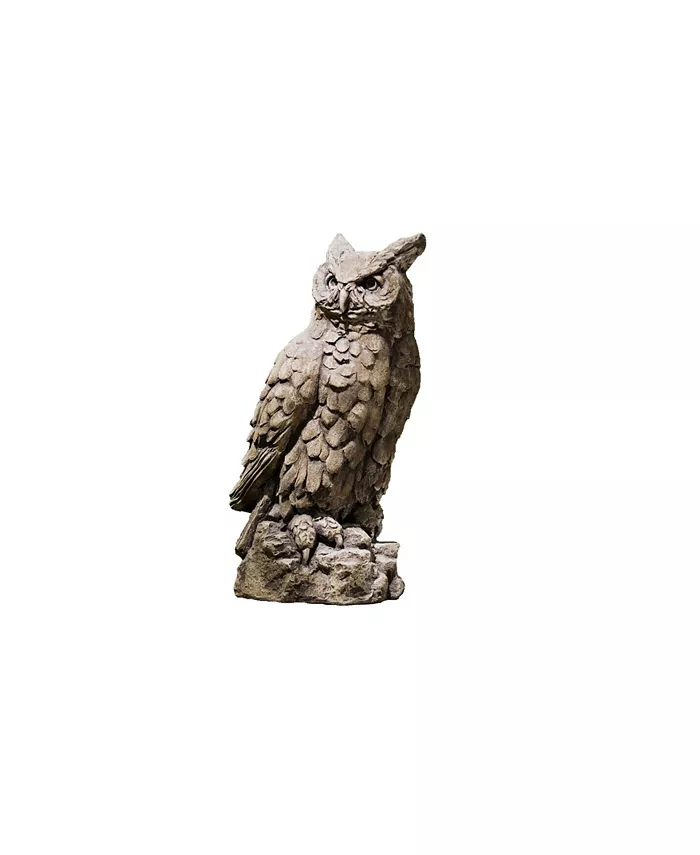 Campania International Large Horned Owl Garden Statue - Intensery