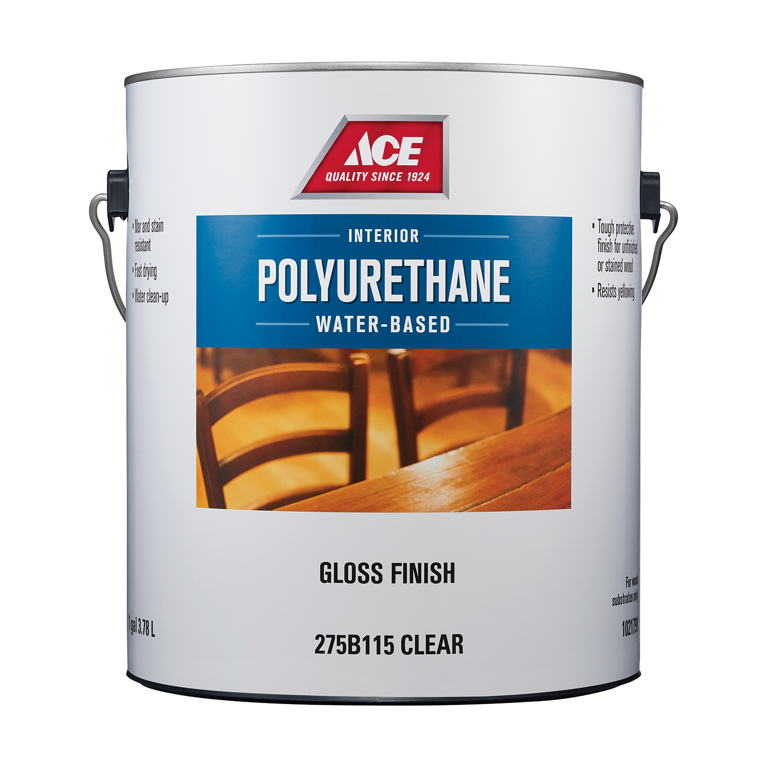 Ace Gloss Clear Water-Based Waterborne Wood Finish 1 gal - Intensery