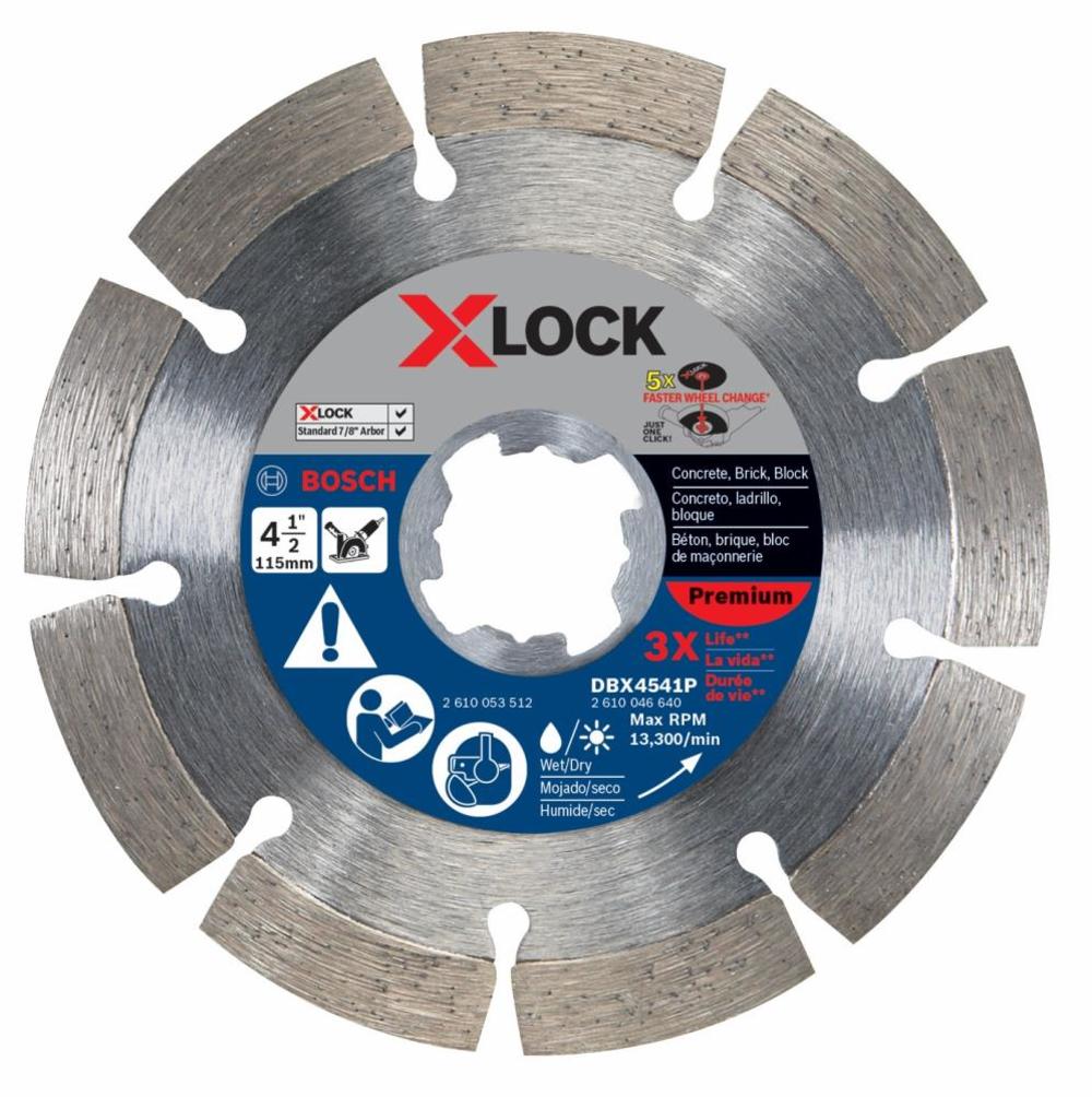 Bosch 4-1/2 In X-LOCK Premium Segmented Diamond Blade DBX4541P from Bosch - Intensery