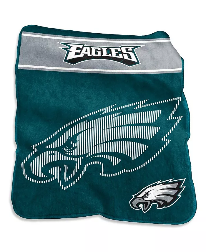 Logo Brands Philadelphia Eagles 60'' x 80'' XL Raschel Plush Throw Blanket - Intensery