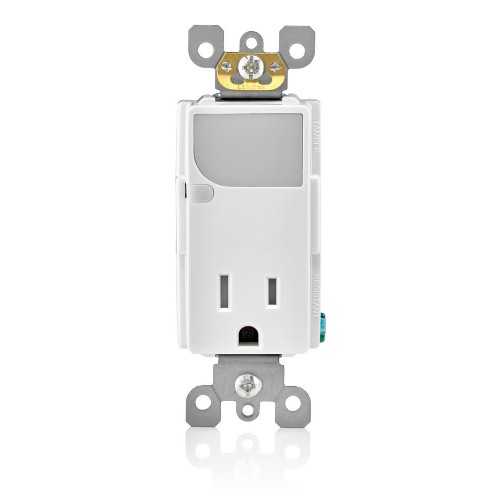 Leviton 15A 125VAC White Combination Decora Receptacle/Outlet - Intensery