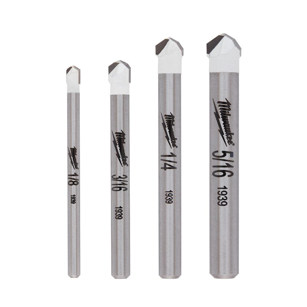 Milwaukee 4 pc Tile and Natural Stone Bit Set - Intensery