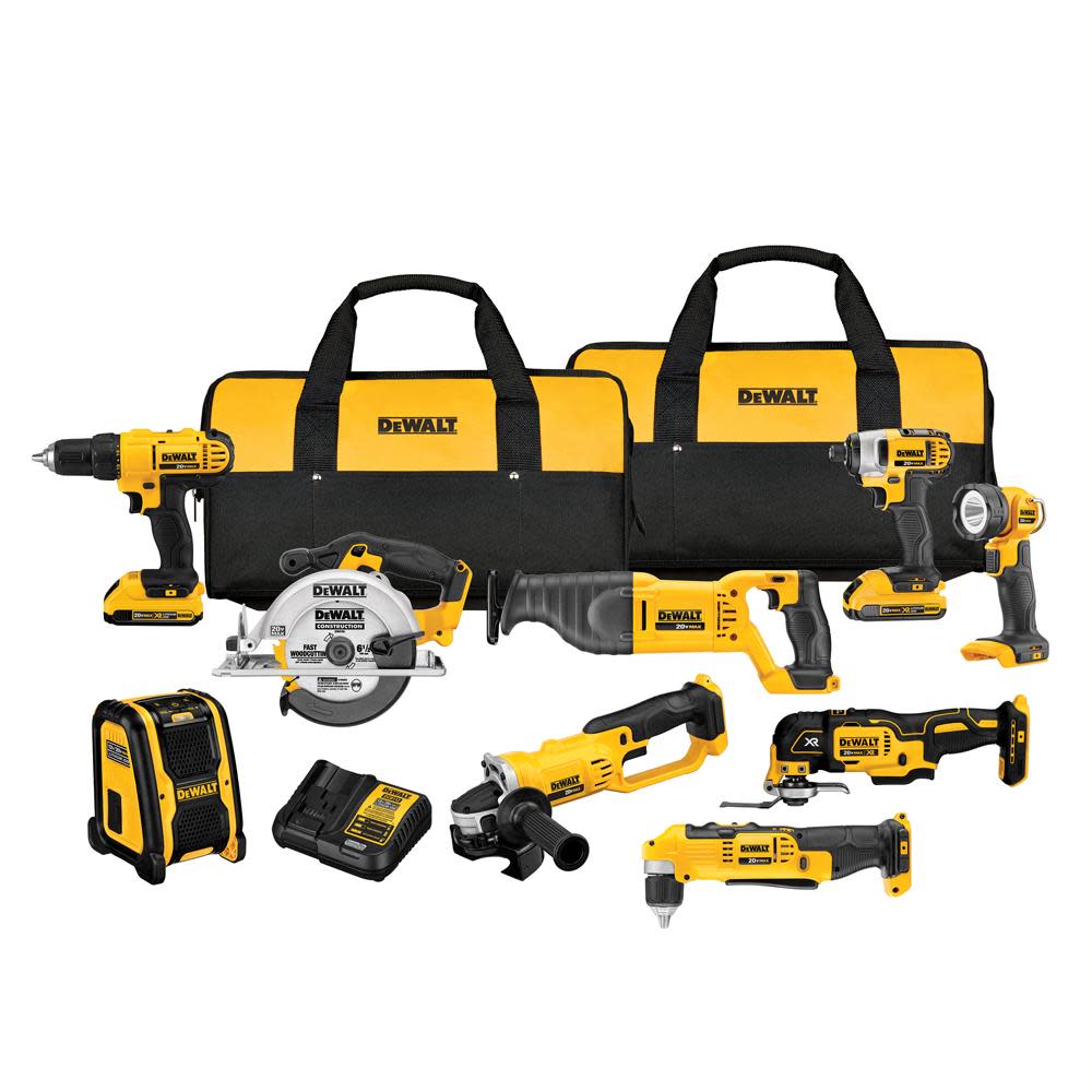 DEWALT 20V Max 9 Tool Combo Kit with Soft Case - Intensery