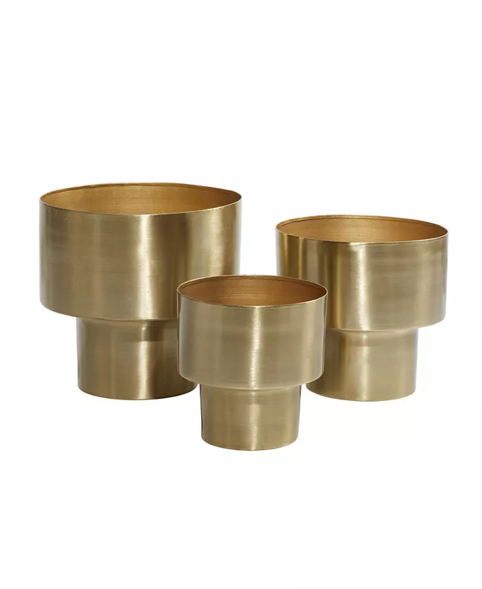 Rosemary Lane Metal Planter， Set of 3 - Intensery
