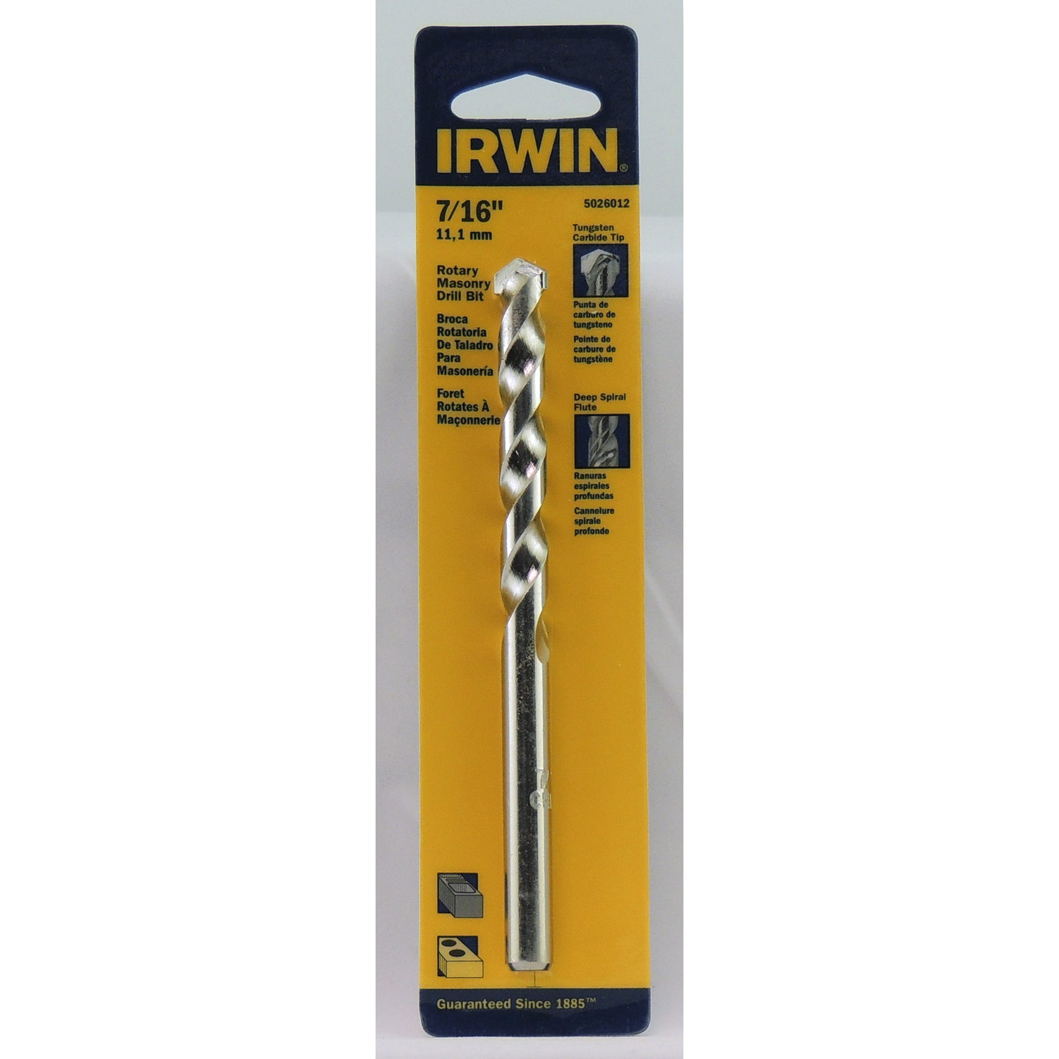 Irwin 7/16 in. X 6 in. L Tungsten Carbide Tipped Rotary Drill Bit 1 pc - Intensery