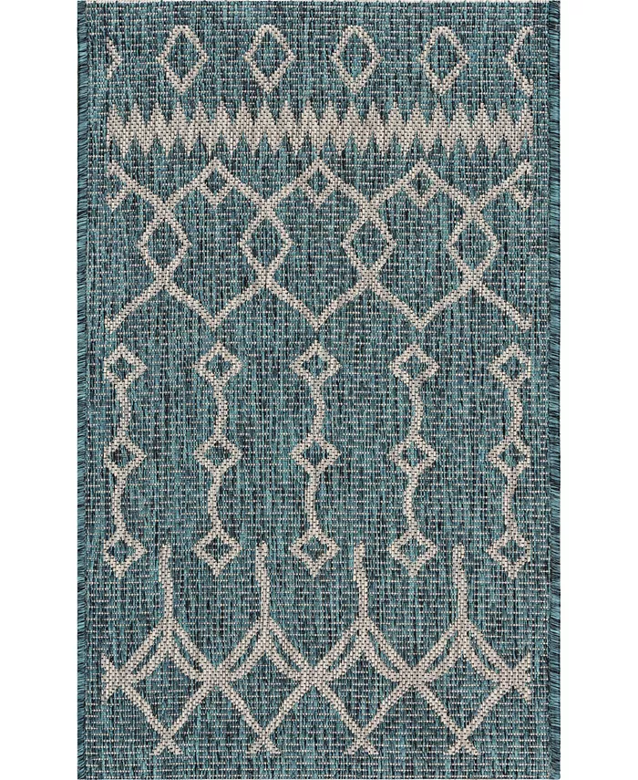 LR Home Sunny SUNSH81247 3' x 5' Outdoor Area Rug - Intensery