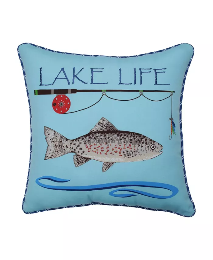 Pillow Perfect Lake Life Fishing Throw Pillow - Intensery