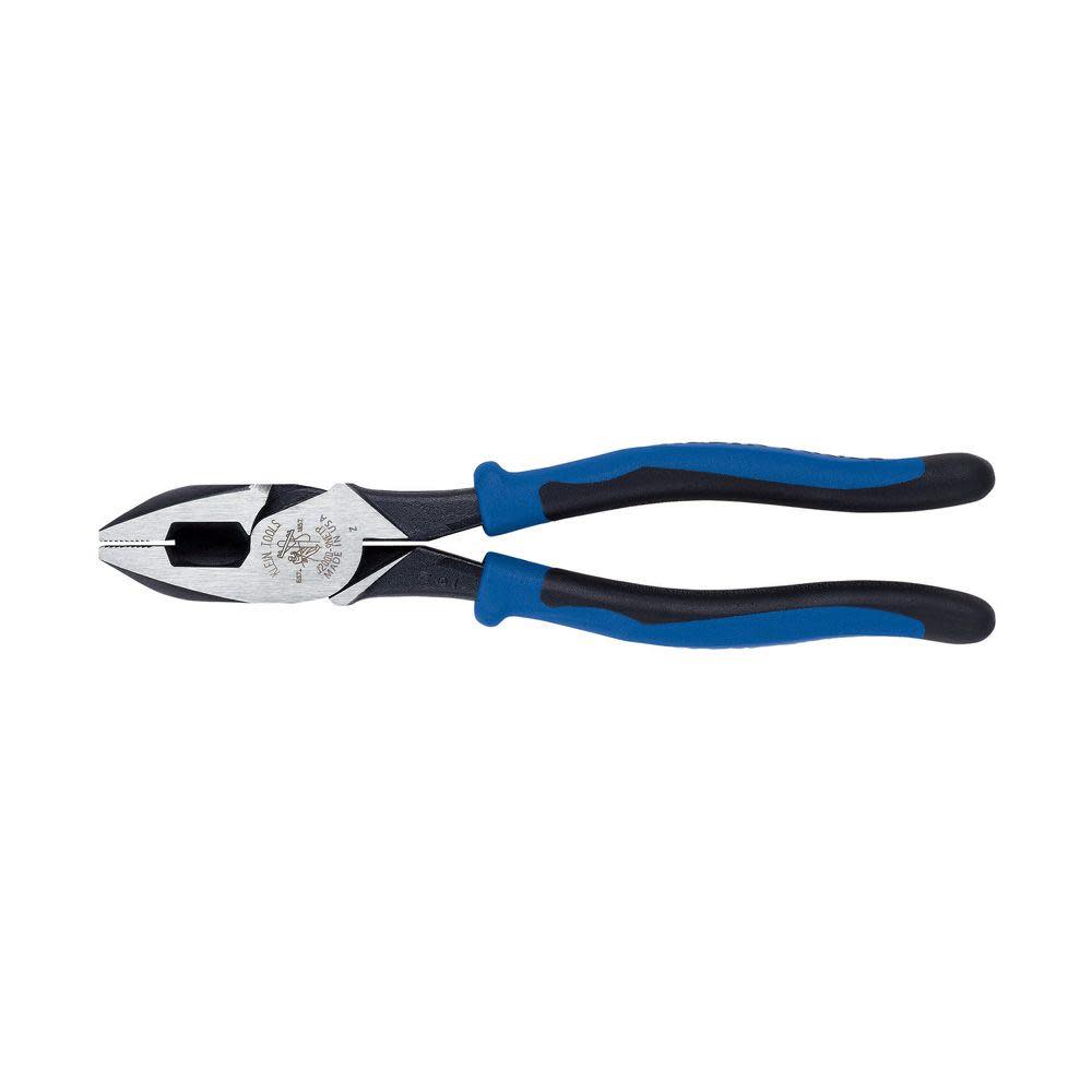 Klein 9and#8221; Journeyman High-Leverage Side-Cutting Fish Tape Pulling Pliers - Intensery