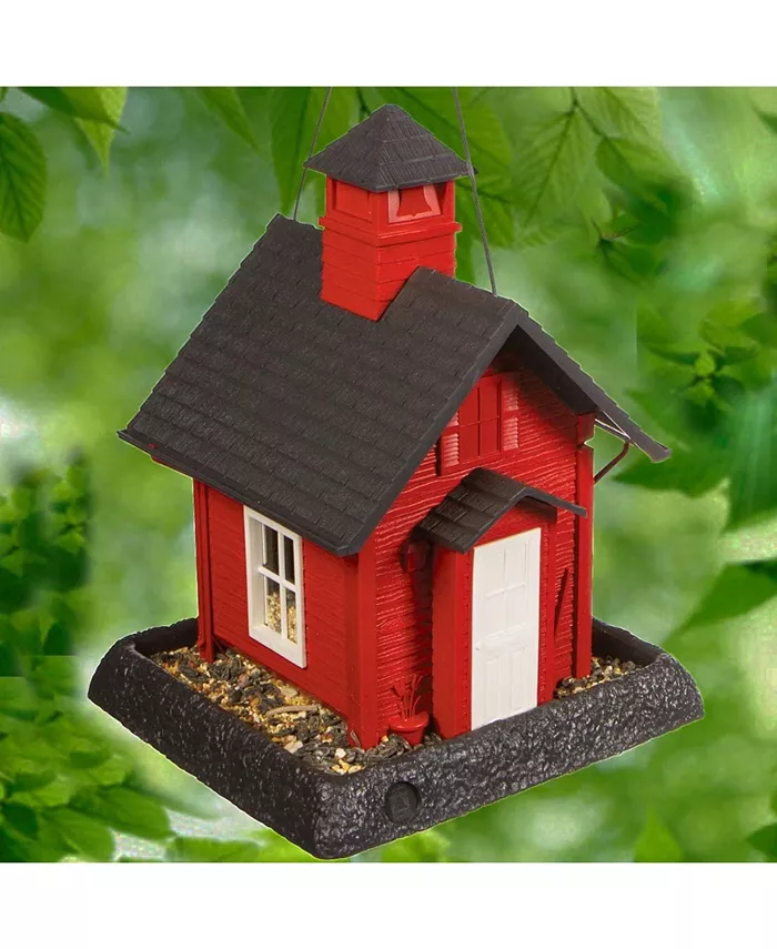North States Village Collection School House Squirrel Proof Birdfeeder - Intensery