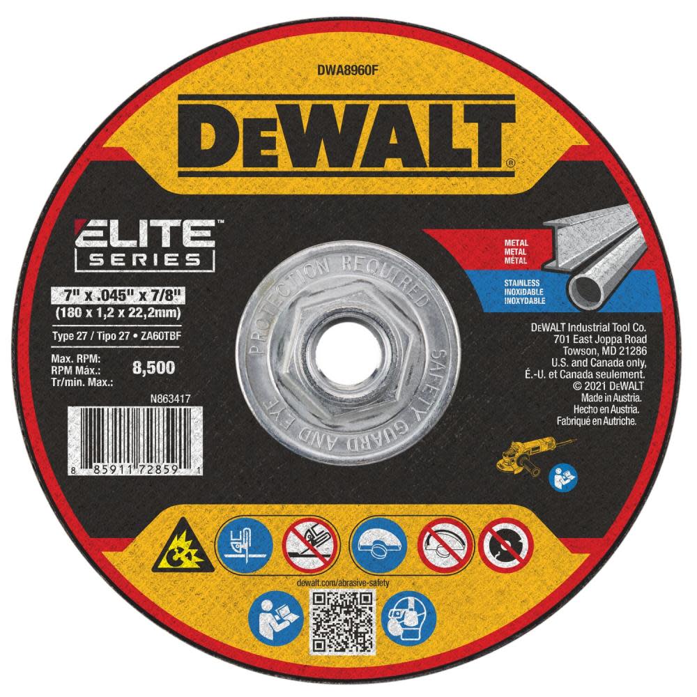 DEWALT Cutting Wheel 7 x .045 x 7/8 XP T27 DWA8960F from DEWALT - Intensery