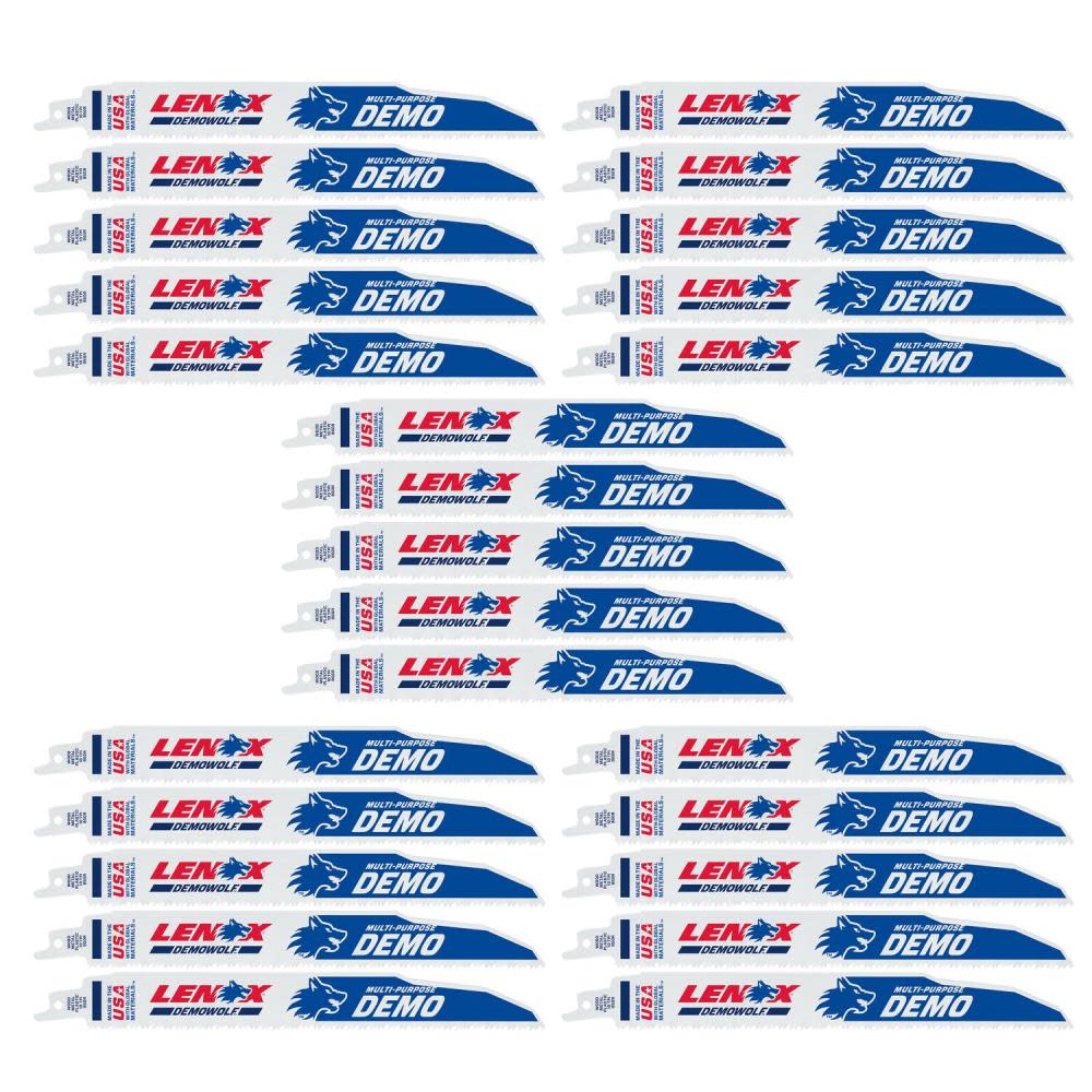 LENOX 9 10 TPI DEMOWOLF Reciprocating Saw Blade 25pk - Intensery