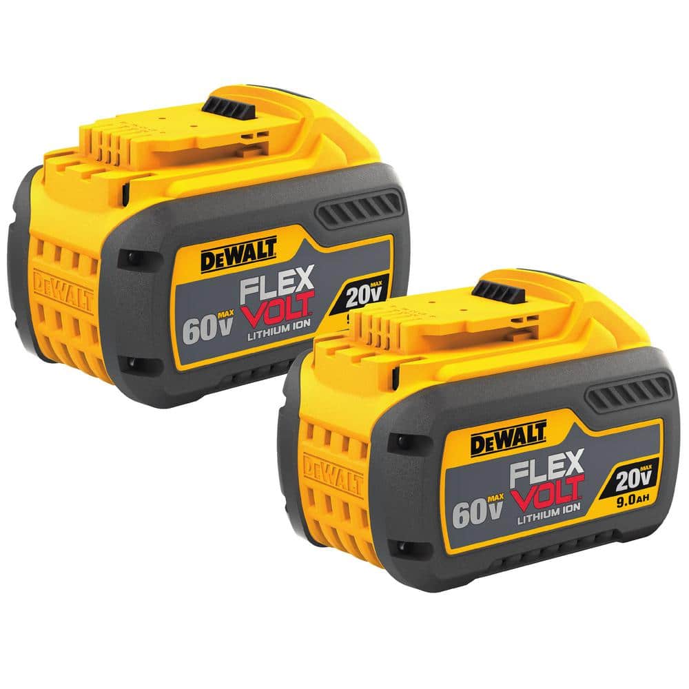 DEWALT FLEXVOLT 20V/60V MAX Lithium-Ion 9.0Ah Battery Pack (2 Pack) DCB609-2 - Intensery