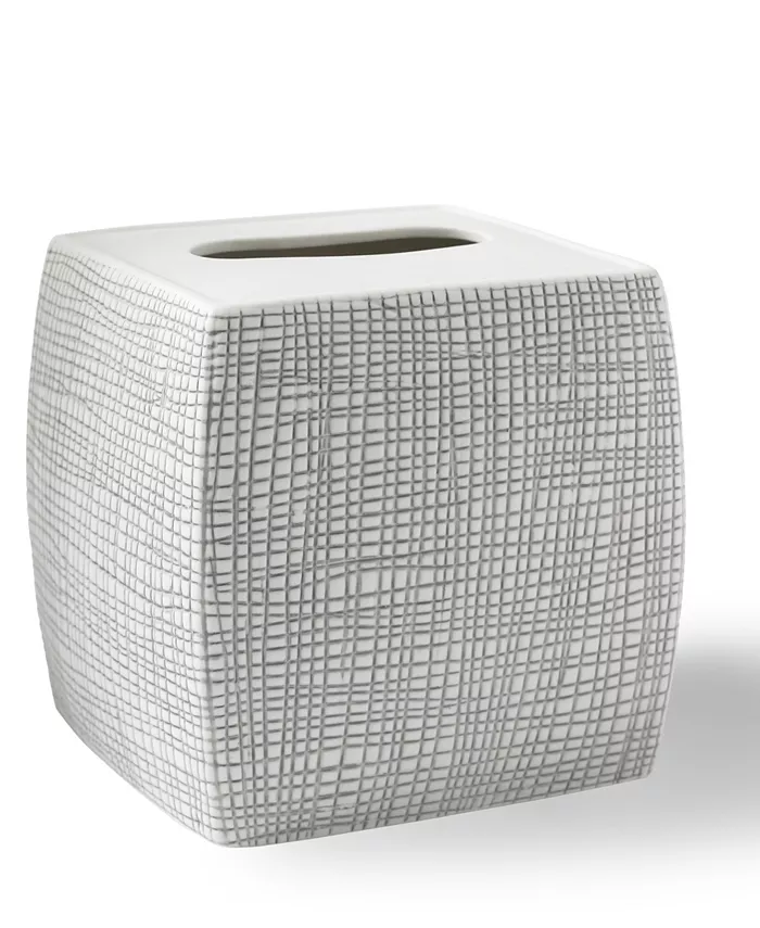 Cassadecor Cestino Embossed Porcelain Tissue Holder - Intensery