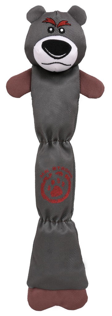 Pet Life Extra Long Dura-Chew Reinforce Stitched Durable Water Resistant Plush Chew Tugging Dog Toy in Grey (One Size) - Pet Life DT36GY - Intensery