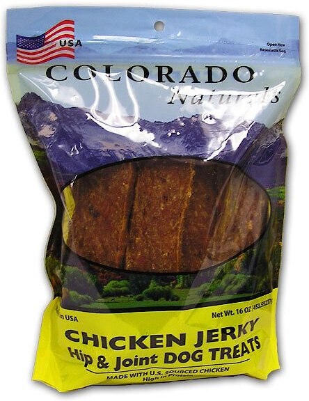 Colorado Naturals Chicken Jerky Hip and Joint Dog Treats， 16-oz bag - Intensery