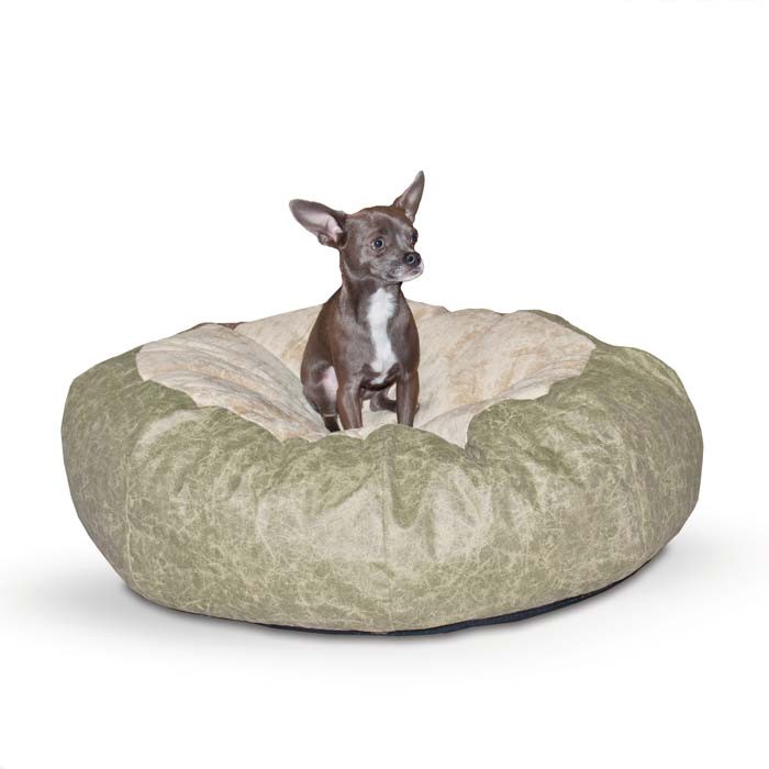 KandH Pet Products Self Warming Cuddle Ball Pet Bed Medium Green 38