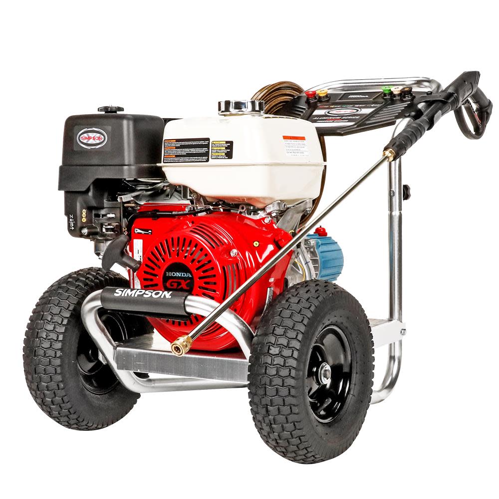 Aluminum 4200 PSI at 4.0 GPM HONDA GX390 with CAT Triplex Plunger Pump Cold Water Professional Gas Pressure Washer (49-State) - Intensery