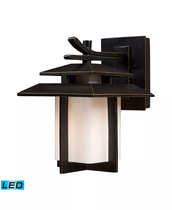 Macy's Kanso 1 Light Outdoor Sconce in Hazelnut Bronze - LED Offering Up To 800 Lumens (60 Watt Equivalent) - Intensery