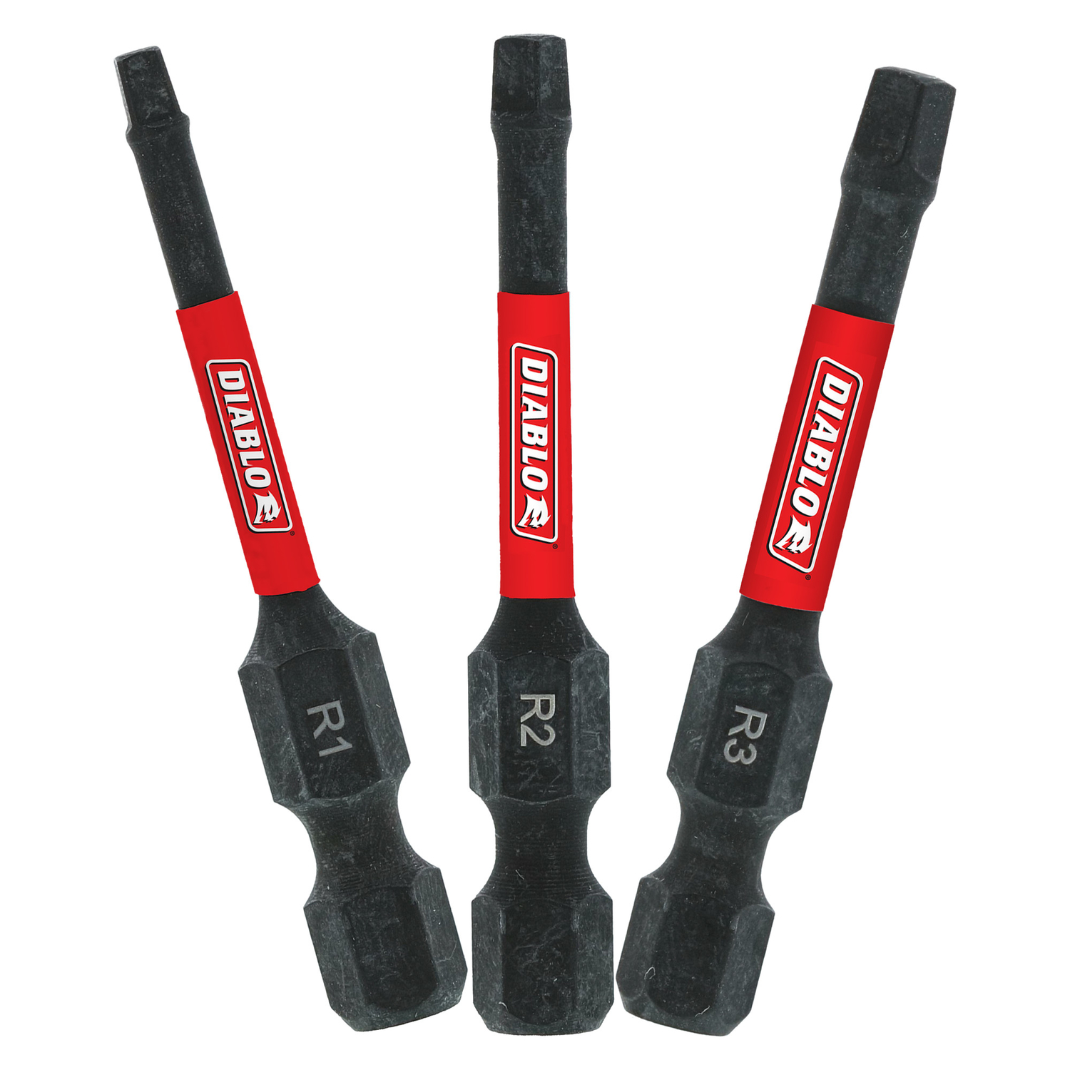 Diablo Square 2 in. L Drive Bit Set Black Oxide 3 pc - Intensery