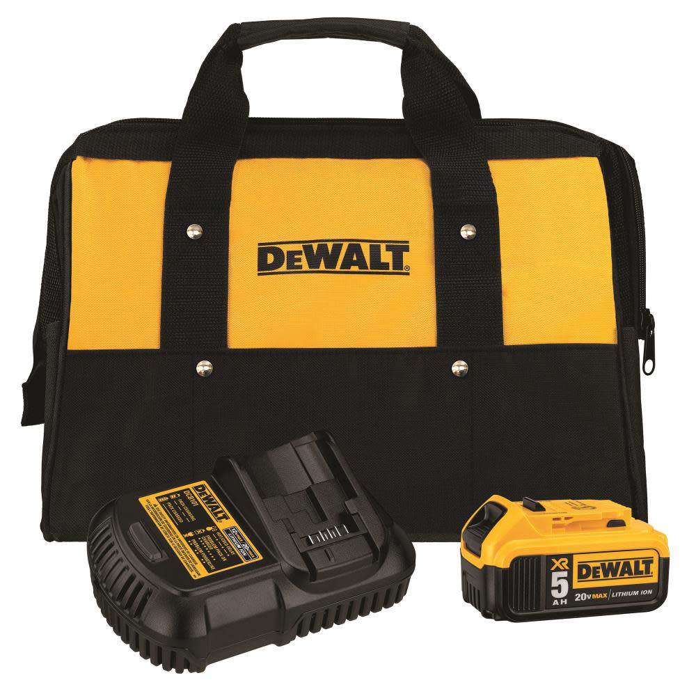 DEWALT 20V MAX 5.0 Ah Battery Charger Kit with Bag DCB205CK from DEWALT - Intensery