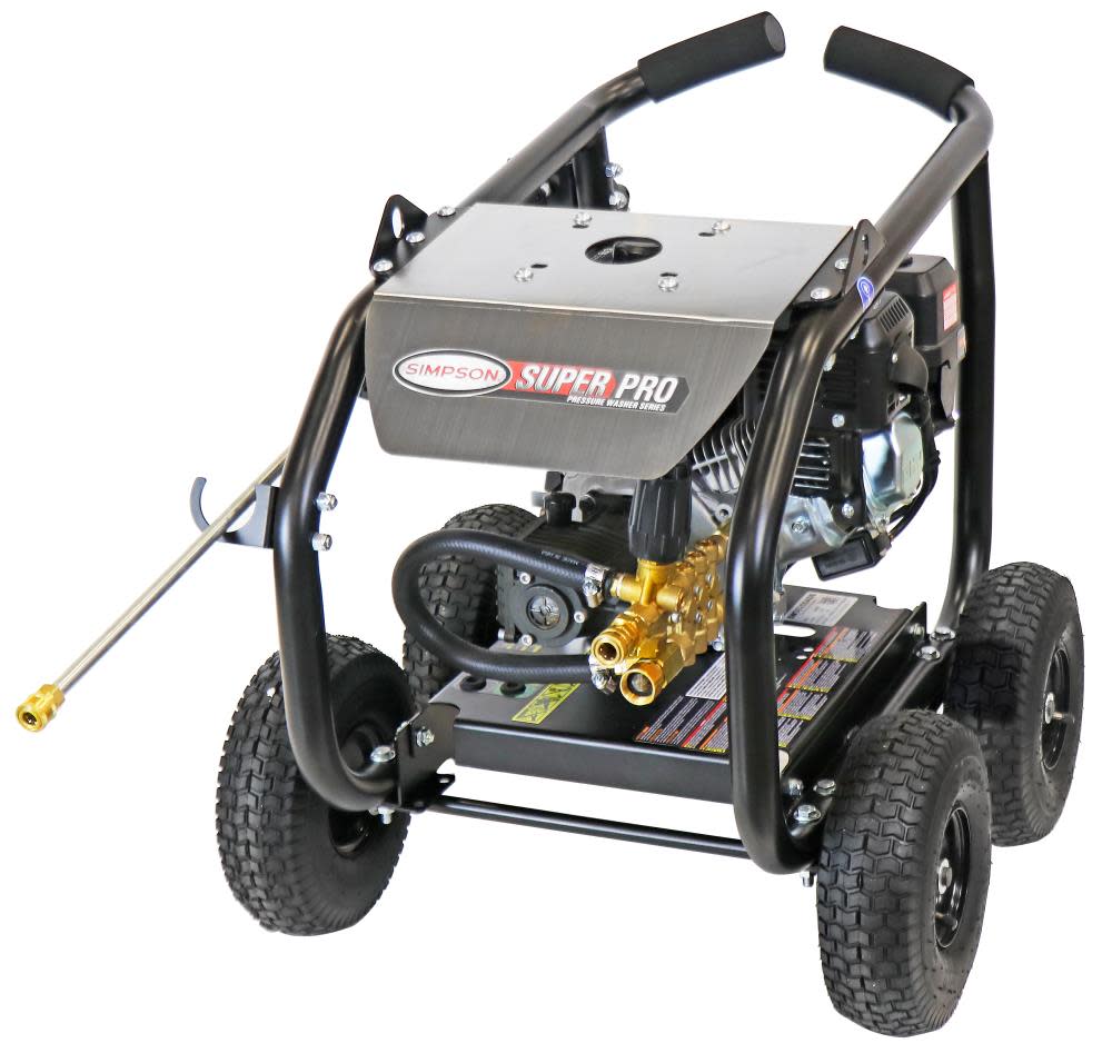 Simpson SuperPro Roll Cage Cold Water Professional Gas Pressure Washer 3600 PSI - Intensery