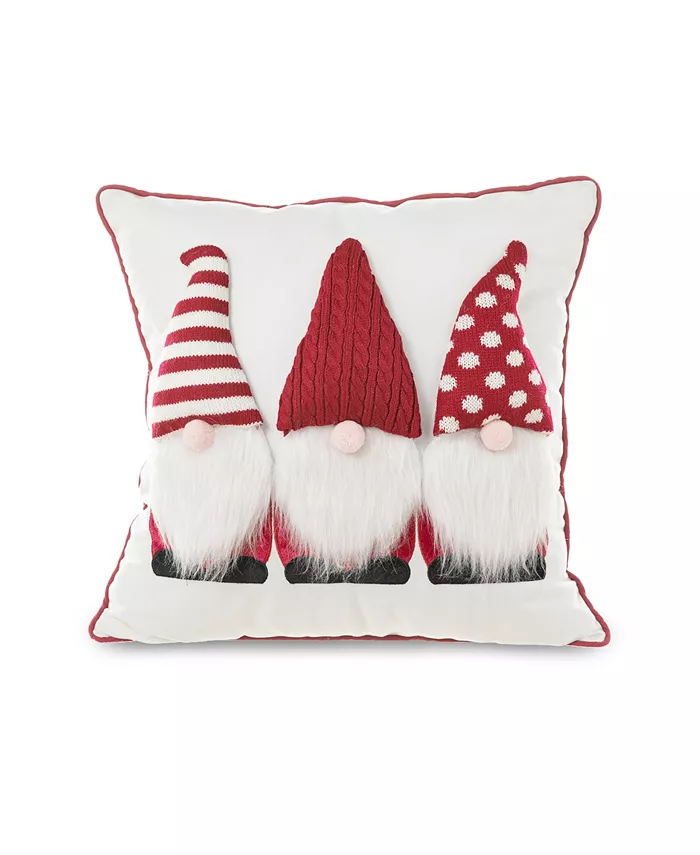 Glitzhome Heavy Knitted Gnome Pillow， 18