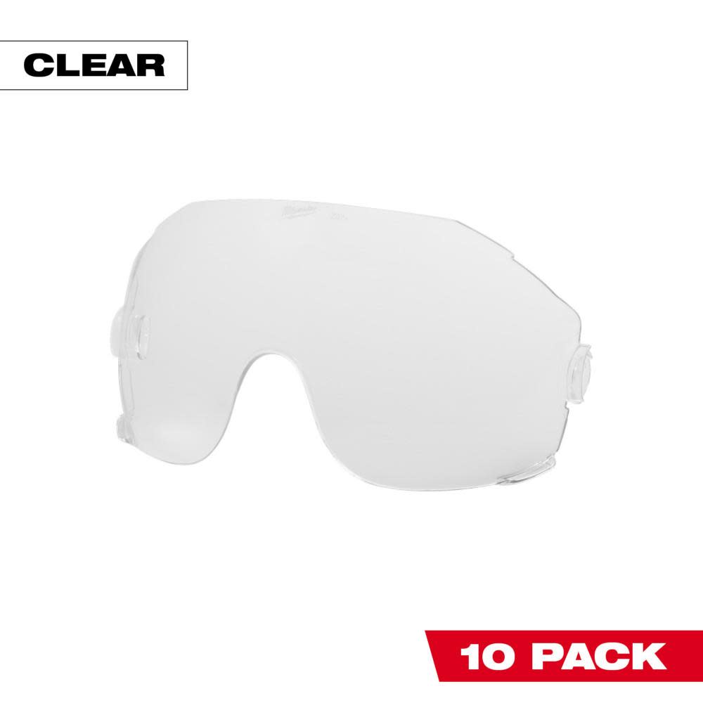 Milwaukee Clear Eye Visor Replacement Lenses 10pk 48-73-1451 from Milwaukee - Intensery