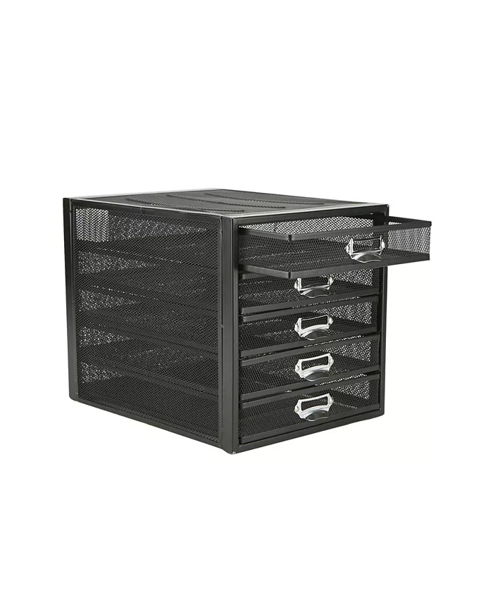 Mind Reader 5 Drawer Storage Cabinet， Heavy Duty Multi - Intensery