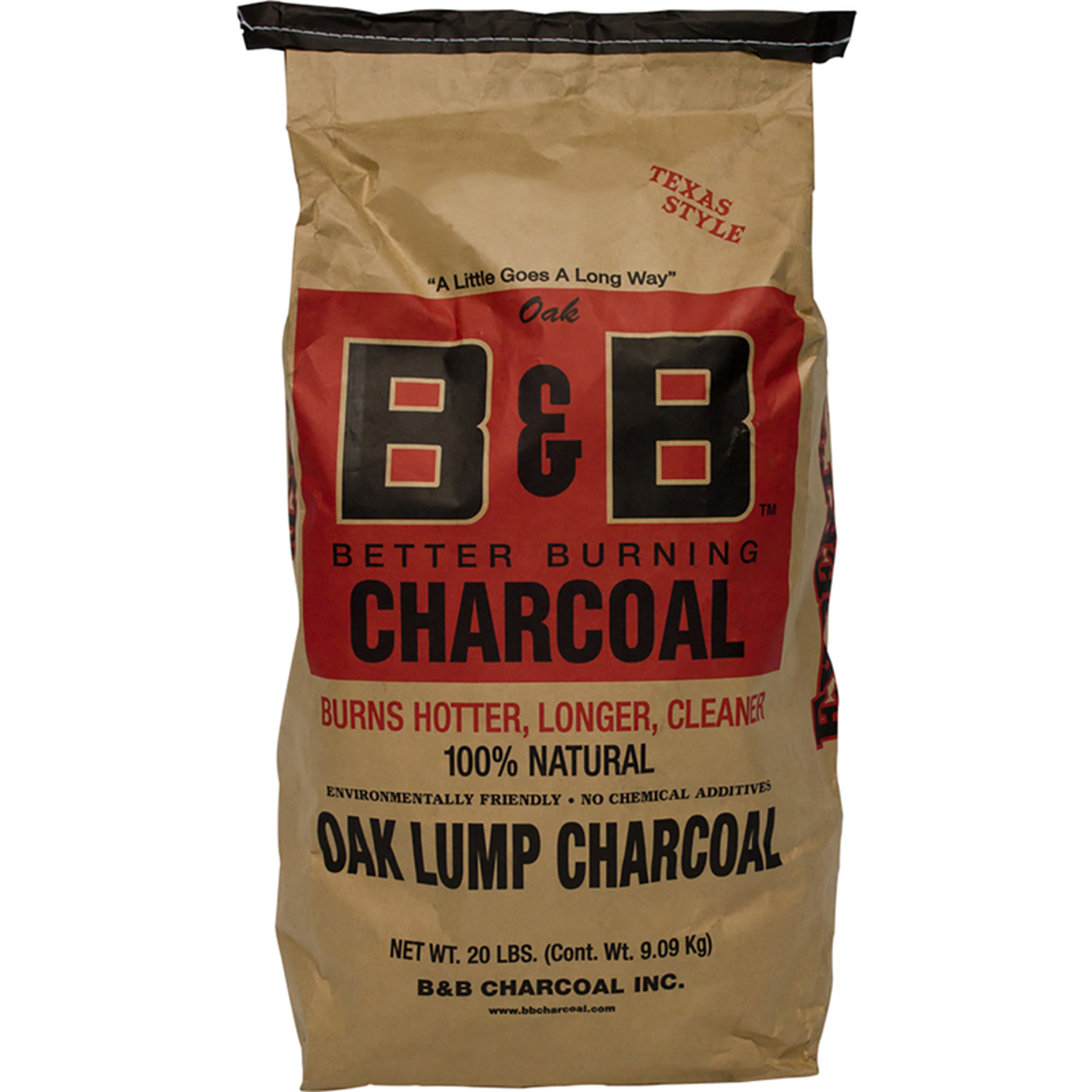 B\u0026B Charcoal All Natural Oak Hardwood Lump Charcoal 20 lb - Intensery