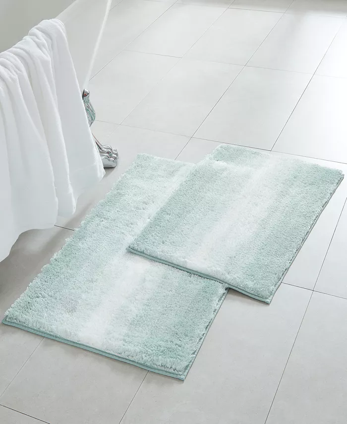 Lavender and Sage Faux Fur 2-Pc. Bath Rug Set - Intensery