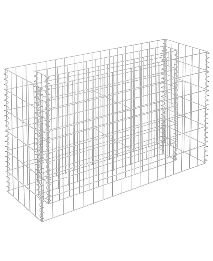 vidaXL Gabion Raised Bed Galvanized Steel 35.4