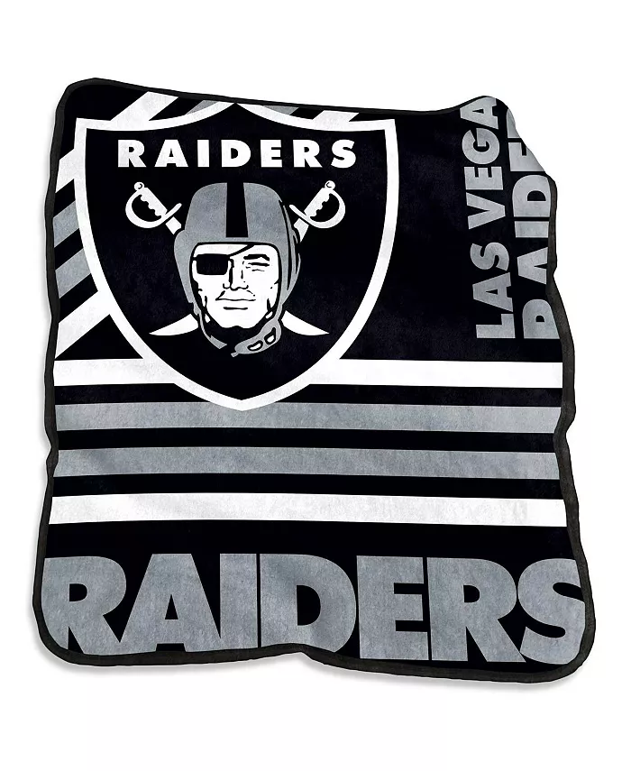 Logo Brands Las Vegas Raiders 50'' x 60'' Plush Raschel Throw - Intensery
