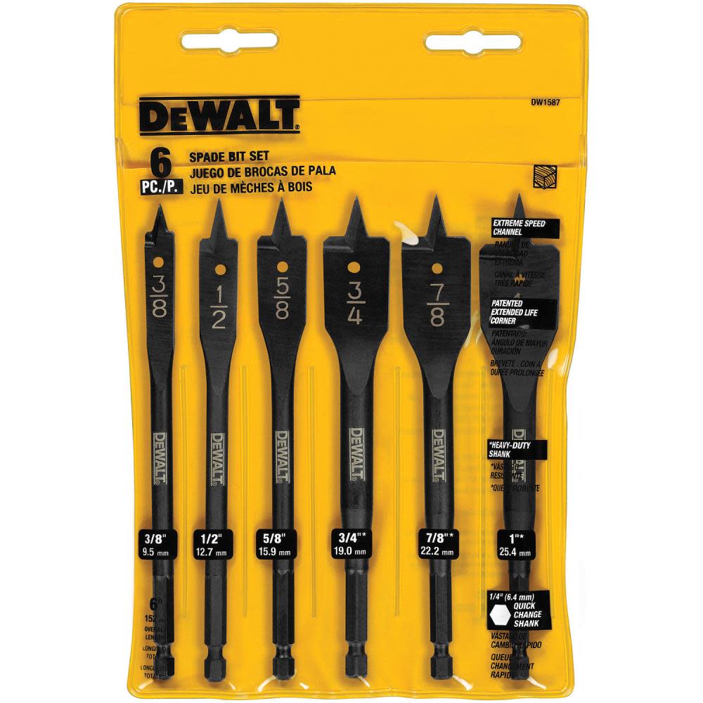 DEWALT 6-Piece Wood Boring Bit Set DW1587 from DEWALT - Intensery
