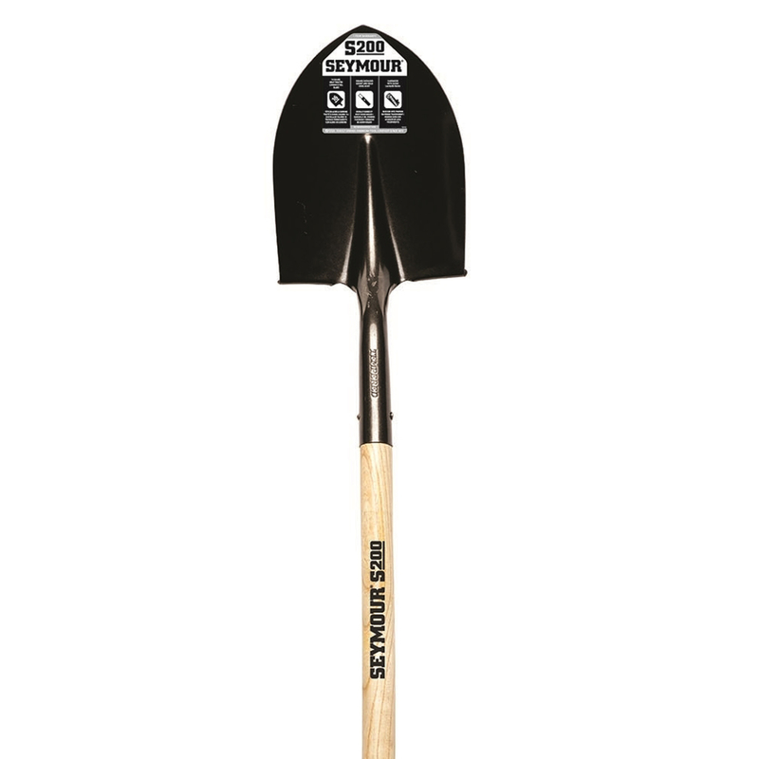 Seymour S200 56 in. Steel Round Shovel Wood Handle - Intensery