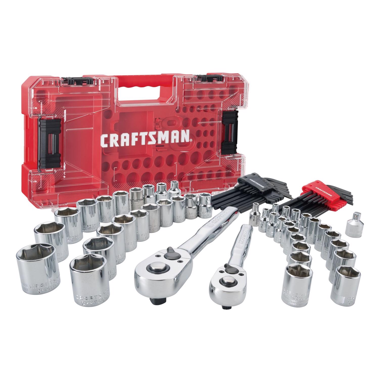 Craftsman Versastack 1/4 and 3/8 in. drive Metric and SAE Mechanic\u0027s Tool Set 71 pc - Intensery