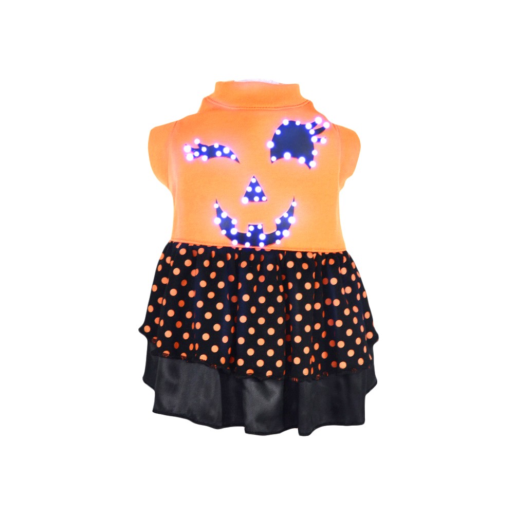 Pet Life LED Lighting Halloween Dress Costume in Orange (Large) - Pet Life FBPORLG - Intensery
