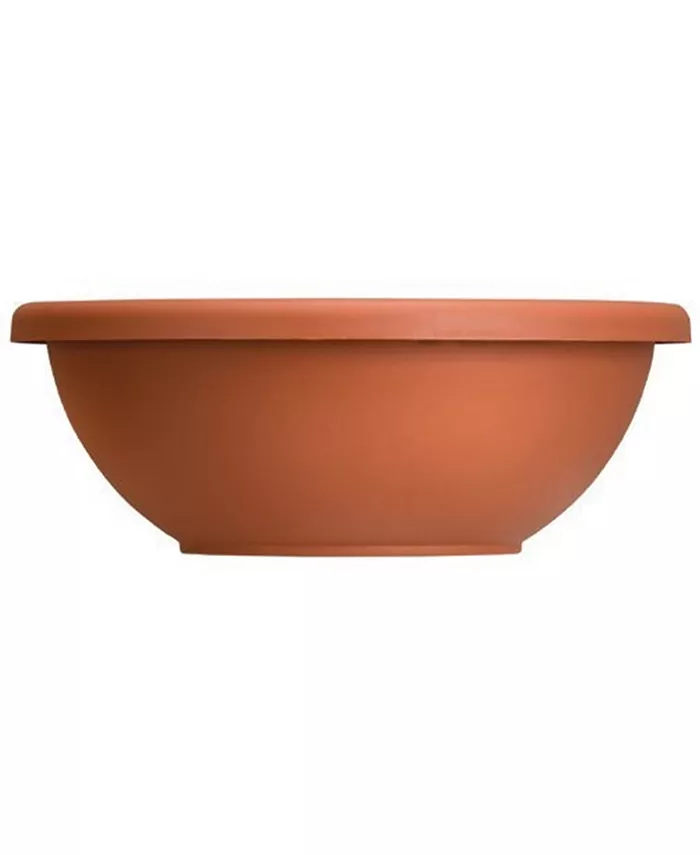 Akro Mils Akro Mills Garden Bowl with Removable Drain Plugs， Clay Color， 14 In - Intensery