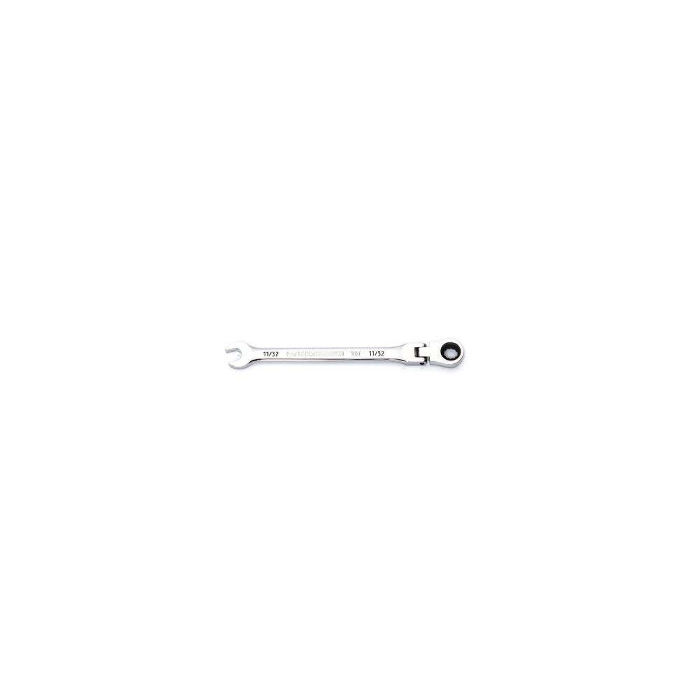 11/32 90T 12 Point Flex Head Ratcheting Combination Wrench - Intensery