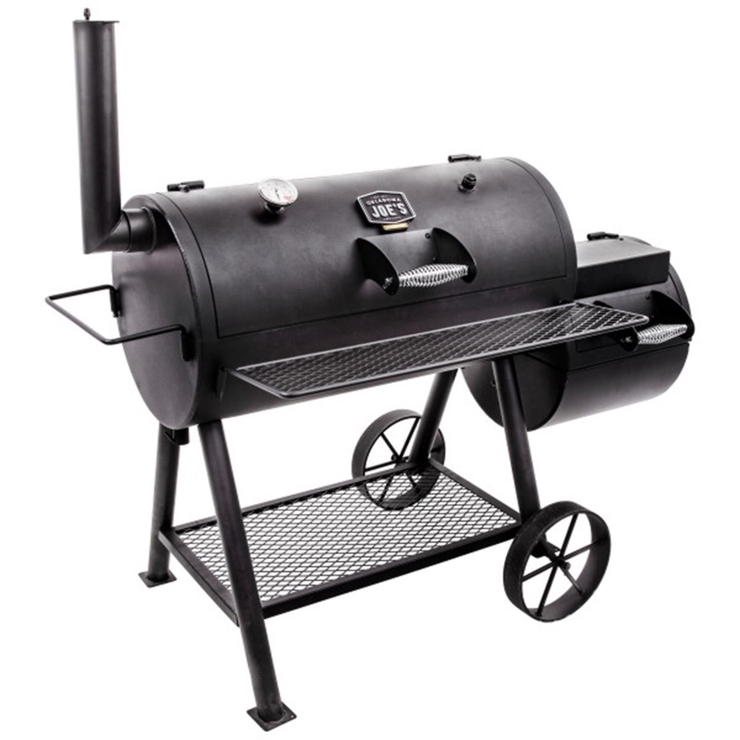 Oklahoma Joe\u0027s Highland Offset Charcoal Offset Smoker Black - Intensery
