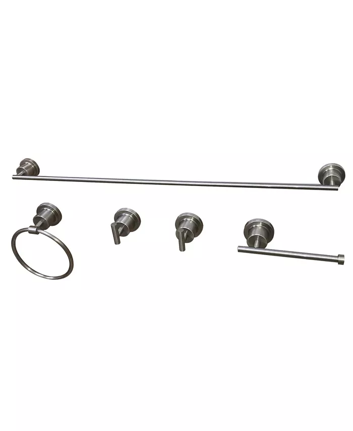 Kingston Brass Modern Concord 5-Pc. Bathroom Accessory Set in Brushed Nickel - Intensery